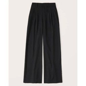 Abercrombie & Fitch Elevated Wide Leg Pants Black XL NWT